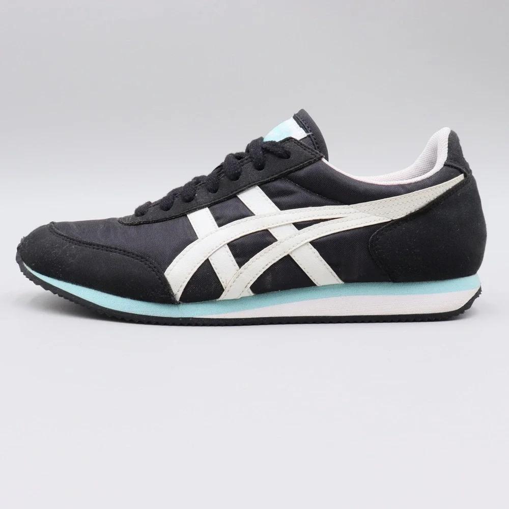 Onitsuka Tiger Sakurada Black White Light Blue Womens Size 6.5 Casual Sneakers - Picture 3 of 9